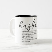 Husband Definition Script-Liebe Herz Zweifarbige Tasse (Vorderseite Links)