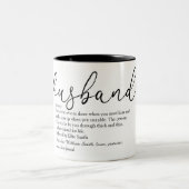 Husband Definition Script-Liebe Herz Zweifarbige Tasse (Mittel)