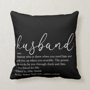 Husband Definition Script Moderner Spaß Kissen