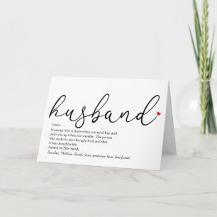 Husband Definition Script Red Liebe Heart Karte