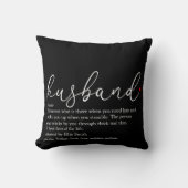 Husband Definition Script Red Liebe Heart Kissen (Vorderseite)