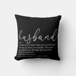 Husband Definition Script Red Liebe Heart Kissen