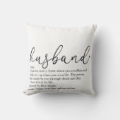 Husband Definition Script Red Liebe Heart Kissen (Vorderseite)