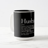 Husband Definition Spaß Cool Schwarz und Weiß Zweifarbige Tasse (Vorderseite Links)