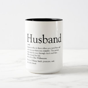 Husband Definition Sprichwort Modernes Cool Zweifarbige Tasse