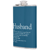 Husband Definition Sprichwort Modernes Cooles Blau Flachmann (Links)