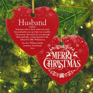 Husband Definition Weihnachtsfeiertagen Keramik Ornament