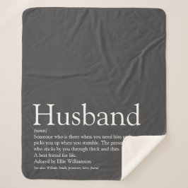 Husband Definition Zitat Modernes Cooles Grau Sherpadecke