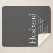 Husband Definition Zitat Modernes Cooles Grau Sherpadecke (Vorderseite (Horizontal))
