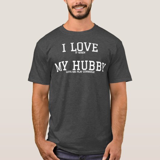 Husband Ehefrau Cornhole Funny Verheiratet Bar Bee T-Shirt (Vorderseite)
