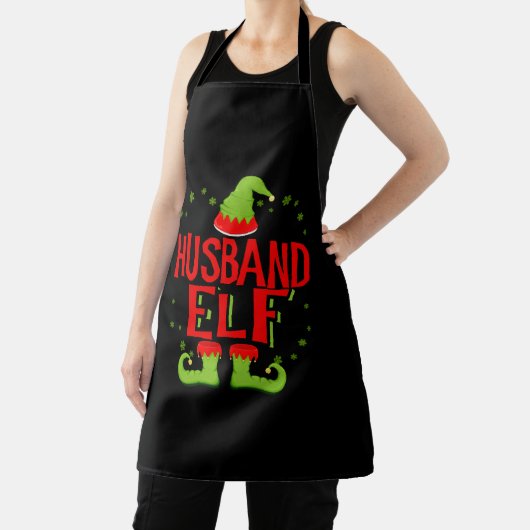Husband Elf Matching Familie Weihnachten Schürze (InSitu)