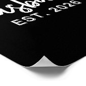 Husband Est 2026 Hubby Just Married Honeymoon Wedd Poster (Ecke)