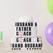 Husband Father Coach Baseball Dad Quote Geschenkpapier