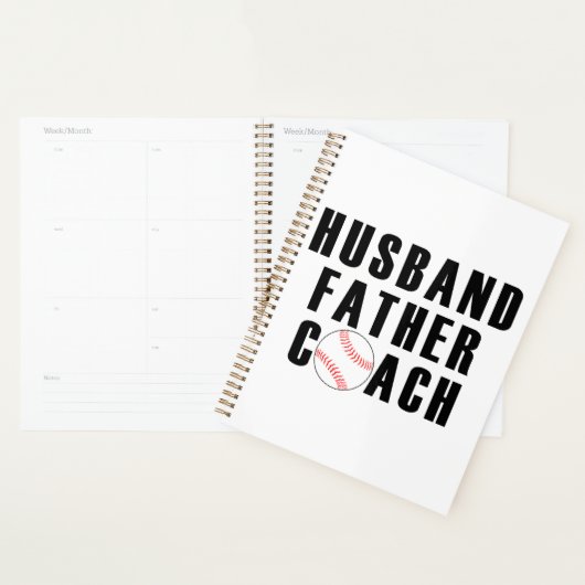Husband Father Coach Baseball Dad Quote Planer (Anzeige)