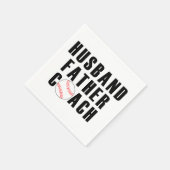 Husband Father Coach Baseball Dad Quote Serviette (Ecke)