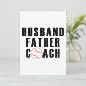 Husband Father Coach Einladung (Stehend Vorderseite)
