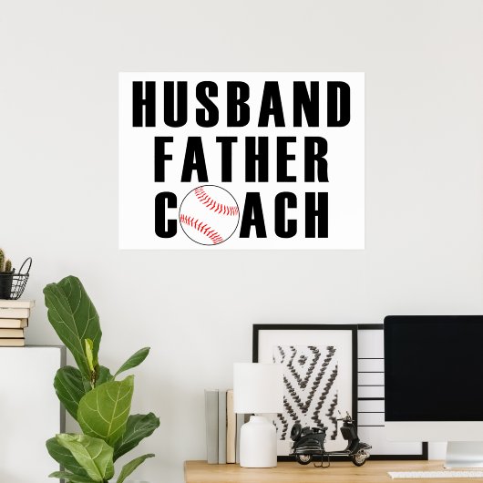 Husband Father Coach Poster (Heimbüro)