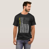 Husband Father Tow Truck Driver American Flag T-Shirt (Vorne ganz)