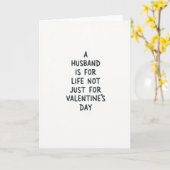 Husband Forever Not Just Valentines Card Karte (Gelbe Blume)