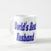 Husband-Foto mit blauem Text Coffee Tasse (Vorderseite Links)