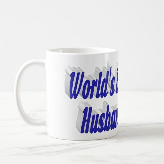 Husband-Foto mit blauem Text Coffee Tasse (Links)