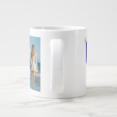 Husband-Foto mit blauem Text Jumbo-Tasse (Rückseite)