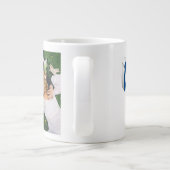 Husband-Foto mit blauem Text Riesencoffee Tasse (Rückseite)