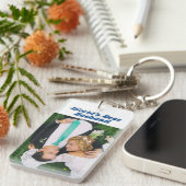 Husband-Foto mit blauem Text Schlüsselanhänger (Vorderseite rechts)