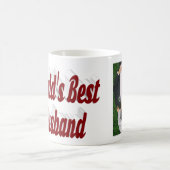 Husband-Foto mit bordeauxfarbenem Text Coffee Tass Kaffeetasse (Mittel)