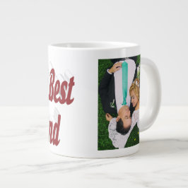Husband-Foto mit bordeauxfarbenem Text Giant Coffe Jumbo-Tasse