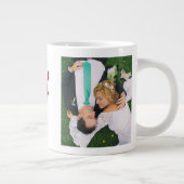 Husband-Foto mit bordeauxfarbenem Text Giant Coffe Jumbo-Tasse (Rechts)