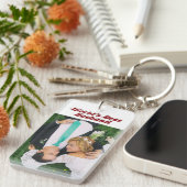 Husband-Foto mit bordeauxfarbenem Text Schlüsselanhänger (Vorderseite rechts)