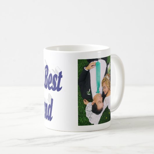 Husband-Foto mit dunkelblauem Text Coffee Tasse (VorderseiteRechts)