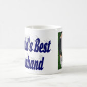 Husband-Foto mit dunkelblauem Text Coffee Tasse (Mittel)