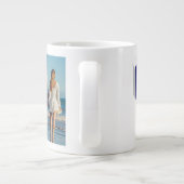 Husband-Foto mit dunkelblauem Text Jumbo-Tasse (Rückseite)