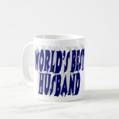 Husband-Foto mit dunkelblauem Text Kaffeetasse (Vorderseite Links)