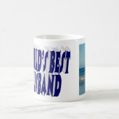 Husband-Foto mit dunkelblauem Text Kaffeetasse (Mittel)