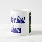 Husband-Foto mit dunkelblauem Text Riesencoffee Ta Jumbo-Tasse (Vorderseite)