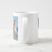 Husband-Foto mit schwarzem Text Jumbo-Tasse (Rückseite)