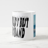 Husband-Foto mit schwarzem Text Jumbo-Tasse (Vorderseite)