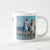 Husband-Foto mit schwarzem Text Jumbo-Tasse (Rechts)
