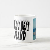 Husband-Foto mit schwarzem Text Kaffeetasse (Mittel)