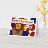 Husband - Frohe Geburtstags Feuerwehrheldin! Karte (Gelbe Blume)