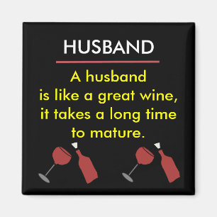 HUSBAND Funny Wine Magnet