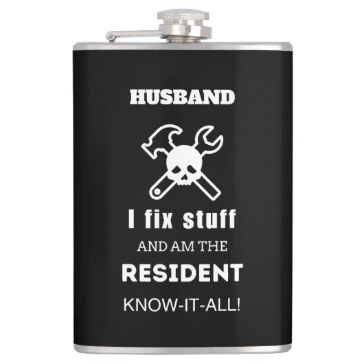 HUSBAND Geburtstagsgeschenk Männer Funny Einzigart Flachmann (Vorderseite)