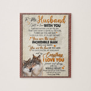 Husband-Geschenk Brief an meinen Mann aus der Eh Puzzle