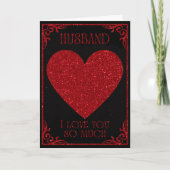 Husband Glitzer Valentine Card Karte (Vorderseite)