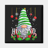 Husband Gnome Christmas Pajamas Matching Family Gr Magnet (Vorne)