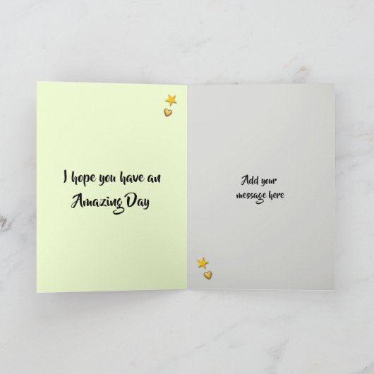 Husband green & black Birthday foto greeting Karte (Innenseite)