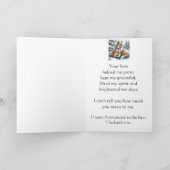 Husband Happy Anniversary Winter Fox Couple Karte (Innenseite)